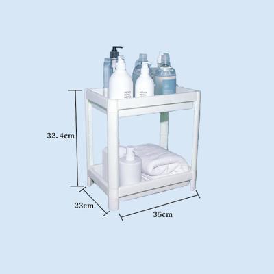 China Direct Selling Sustainable Multilayer Durable Bathroom Products Plastic White Shelf for sale