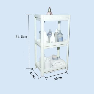 China Factory viable supply customized customization 3 layers of plastic white storage shelf bathroom rack shelf products for sale