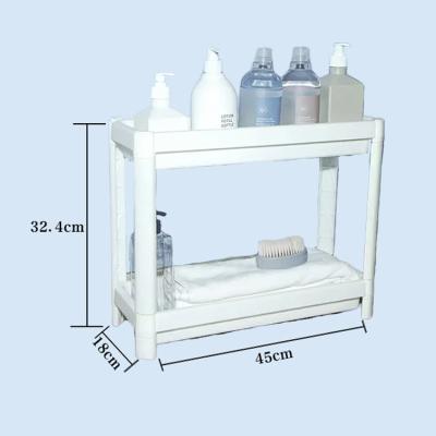 China Product Customized Plastic White Toilet Rack Shelf Bathroom Storage Shelf New Viable for sale