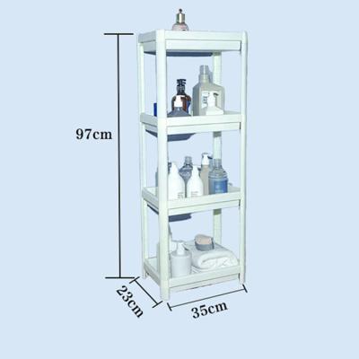 China Sustainable OEM Factory Outlet Bathroom Toilet Plastic White Storage Shelf Rack for sale