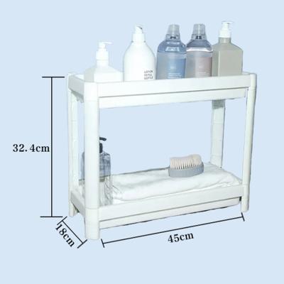 China Factory direct sale customization bathroom storage shelf viable custom plastic white organizer for sale