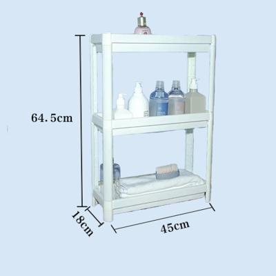 China Sustainable Hot Sale Accept Custom Storage Shelf Bathroom Products Plastic White Rack for sale