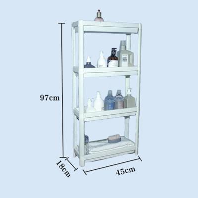 China Cost Effective Customized Plastic White Bathroom Storage Shelf for sale