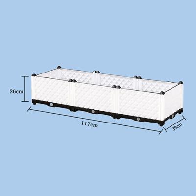 China Competitive Price Modern Goods Quality Big Long Plastic Rectangular Flower Planter Vegetable Box for sale