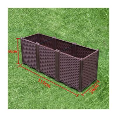 China Quality Modern Cost Effective Goods Flower Plant Pot Rectangular Square Garden Vegetable Box for sale