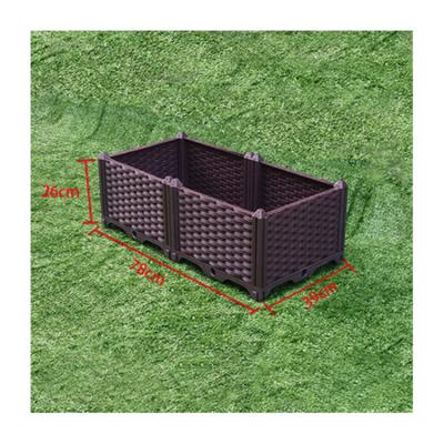 China Large capacity modern most popular plastic square discount price outdoor garden planter box for sale