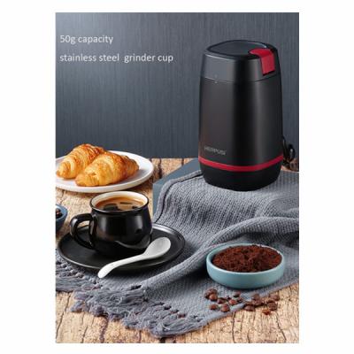 China 2021 Wholesale Appearance Cover 50g Transparent Electric High Capacity Small Bean Coffee Bean Grinder. for sale