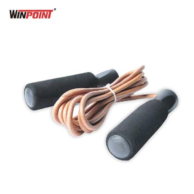 China WINPOINT durable professional crossfit cattlehide jump rope for fitness for sale