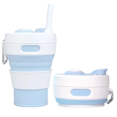 China Hot Selling Durable Custom Plastic Vintage Camping Cup Foldable Tumbler Stocked With Silicone Lid for sale