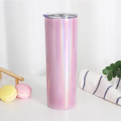 China New 20oz 600ml Stainless Steel Double Wall Viable Vacuum Insulated Shimmer Twinkle Sublimation Blanks for sale