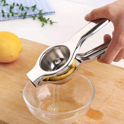 China Handheld Stored Kitchen Tools Accessories Lemon Juicer Stainless Steel Lime Squeezer Fruit Orange Manual Silicone Citrus Squeezer for sale