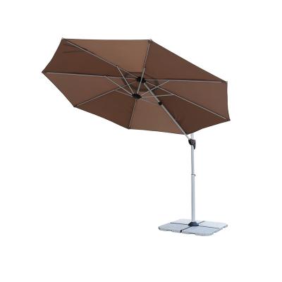 China Side Creative Cantilever Pole Umbrella Beach Umbrella Leisure Umbrella Garden Design Round Parasol for sale