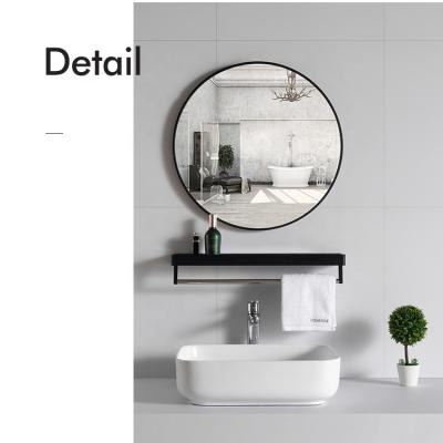 China Modern 2021 Best bathroom Aluminum alloy round Cosmetic mirror for sale