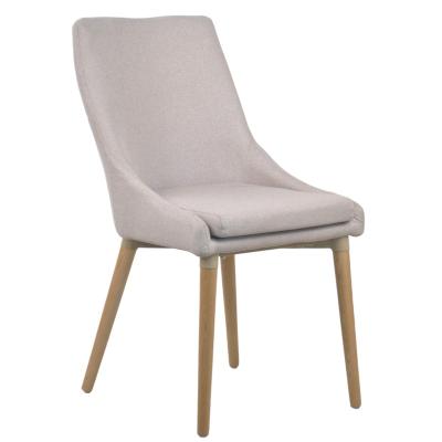 China Adjustable (height) Hot sale Hight Backrest Leisure Armchair Dining Room Chair Solid Wood Legs Fabric Upholster Restaurant chair Dining Chairs for sale