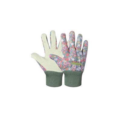 China Anti-Slip/Comfortable/Wear-Resistant Kindergarten Gloves Printed Canvas with PVC Dots for Universal Applications Safety Work Gloves for sale