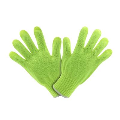 China Comfortable Multicolor Protective String Knit Gloves Liners Customizable Size Knitted Cotton Polyester Gloves For General for sale