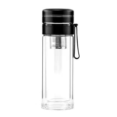 China 300ml Reusable Borosilicate Bulk Glass Bottles With Tea Infuser for sale