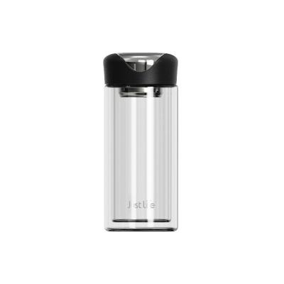 China OEM Double Wall Borosilicate Glass Tea Bottles Tumbler With Strainer And Lid for sale