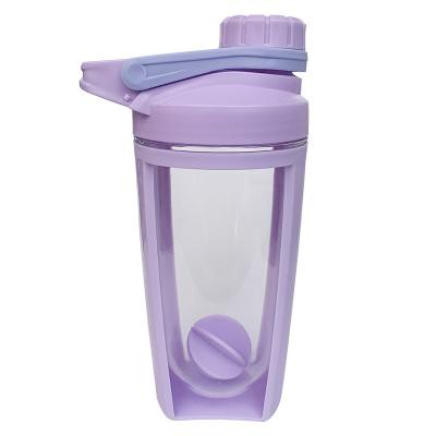 China Plastic Eiwitpoeder Shaker Bottle Mixer 600ml voor Geschiktheidsreis Te koop