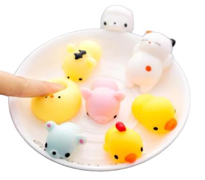 China Novelty Toys Lovely Children Factory Toys Soft Relaxing Animal Plastic Sticky Educational Squeeze Mochi Silicone Rubber Squeeze Toy for sale