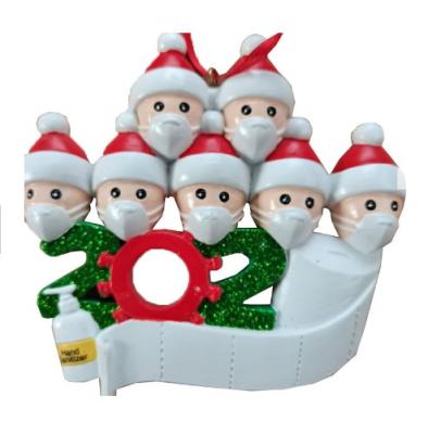 China Christmas Personalize Family Sublimation Home Kit Quarantine Durable Resin Personalized Toilet Paper Decoration 2020 Christmas Ornaments for sale