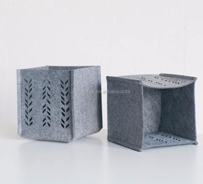 China New Fashion Felt Viable Storage Bin, Household Storage Box, Gray Felt Basket and Black Felt Storage Bag for sale