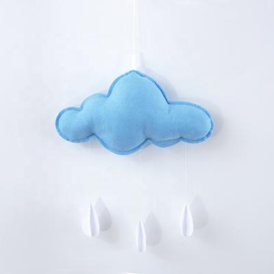 China Toy Lovely soft felt night sky baby mobile with raindrops and cloud for kids handmade for sale