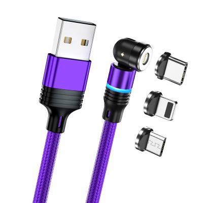 China Multi Function Data Transfer Cable 3 In 1 Flow USB Cable 540 Luminous Lighting Magnetic Cable Led Flowing Lightweight Charging Cable With Type-C USB C Line Of Sight For Phone Protection for sale