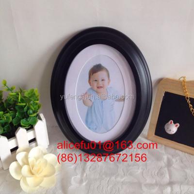 China Wholesale Home Decor 5x7 Black Oval Photo Frame , 5x7 Baby Wood Picture Frame for sale