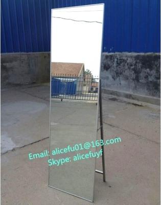 China Wholesale elegant aluminum mirror large 50x170 50x160 45x160cm European and North American modern style frame dressing mirror floor position for sale