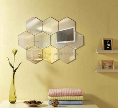 China Wall hanging or collage frameless mirror DIY pieces of cheap cutting mirror from small for sale