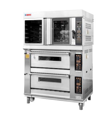 China Snack Factory Commercial Bakery Equipment Electric Combination Ovens 9 Trays 400*600 Mm Plus Rack for sale