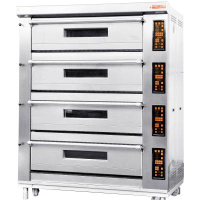 China Commercial Snack Factory Bakery Gas Deck Oven 12 Decks 12 Trays 400*600 Mm Stainless Steel Surface for sale