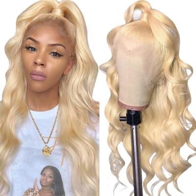 China Body Wave 40 Inch 613 Blonde Lace Front Wig Human Hair Body Wave Hd Lace Frontal Wig Pre Plucked Transparent Lace 180% Density For Women for sale