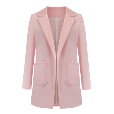 China Anti-wrinkle new arrival women's suits sleeve long turn-down neck ladies suit small solid color jacket for sale