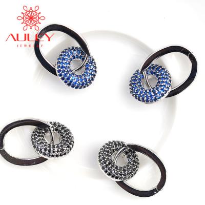 China Auley CLASSIC High Quality Zircon Jewelry Dangle Clip On Earrings for sale