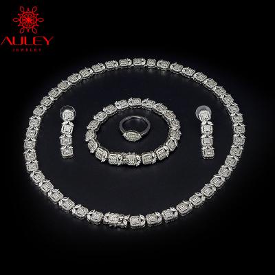 China Luxury Thin Necklace/Bracelet/Earrings Ring Women Jewelry Sets Accessories for sale