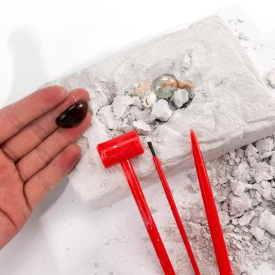 China Excavation Fossil Dig Educational Kid Toys Factory Kids DIY Excavation Kit Toys Gemstone Kit for sale