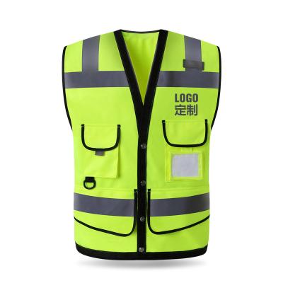 China Fluorescent Greening Administration Vest Water Proof Vest Road Construction Safety Reflective Vest Jacket Traffic Clothing Invest for sale