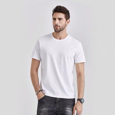 China 2021 New Design Anti-Wrinkle 2021 Logo Tee Shirt 100% Cotton Organic Custom Plain Color Large Basic Custom T-Shirt Men's T-Shirts for sale