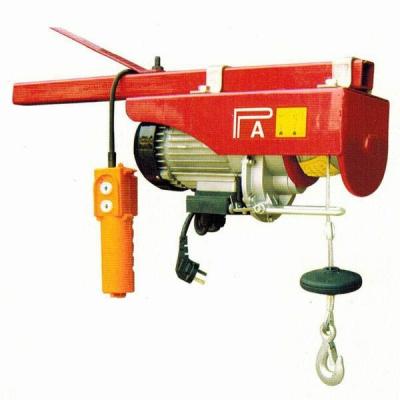 China Electric Goods 100kg Wire Rope Hoist Crane Hoist Trolley For Sale For Sale for sale