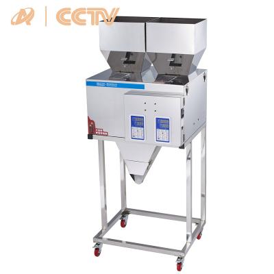 China 10-3000g Food Double Head Granule Powder Granule Weighing Filling Machine Semi Automatic Particle Packing Machine for sale