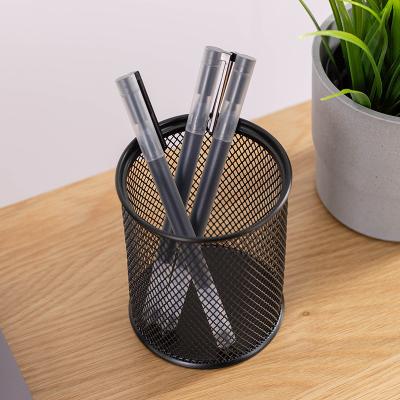 China Reusable simple and fashionable new office supplies creatively store metal pen thick round barrel for sale