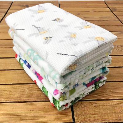 China European and American luxury hypoallergenic wind thickened large velvet dobby active printing water cut all cotton face towel for sale