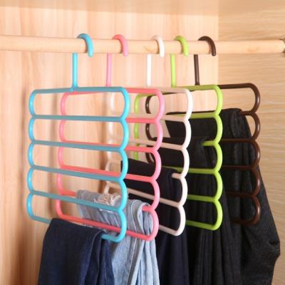 China Behind Doors/On Walls Popular Creative Simple Candy Colorful Plastic Tie Hanger Five Layers for sale