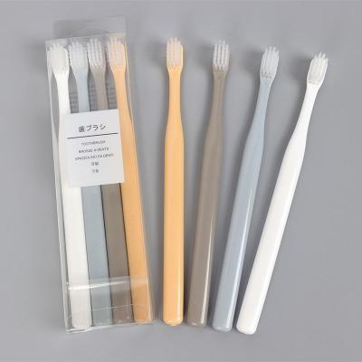 China Factory Direct Selling Durable Japanese Single Fine Color Fine Soft Hair Four Pack Toothbrush for sale