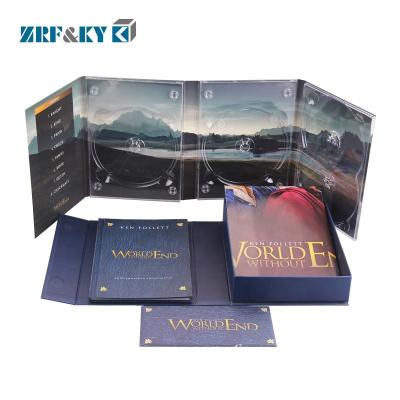 China Vedio Customized Cardboard CD DVD Full Color Printing Paper Sleeves Cover Case Packing Box for sale