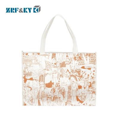 China Recyclable Custom Promotional Reusable Goods Portable Non Woven Gift Shopping Carry Bags for sale