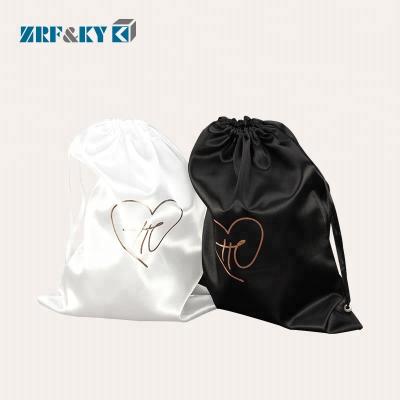 China Recyclable Custom Biodegradable Custom Logo White Satin Silk Cotton Jute Drawstring Package Pouch Jewelry Gift Printing Bags for sale