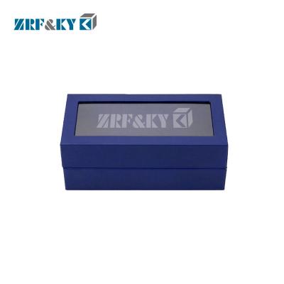 China China Recyclable Factory Custom Sky And Earth Cover Paper Gift Box With Clear PVC Window for sale